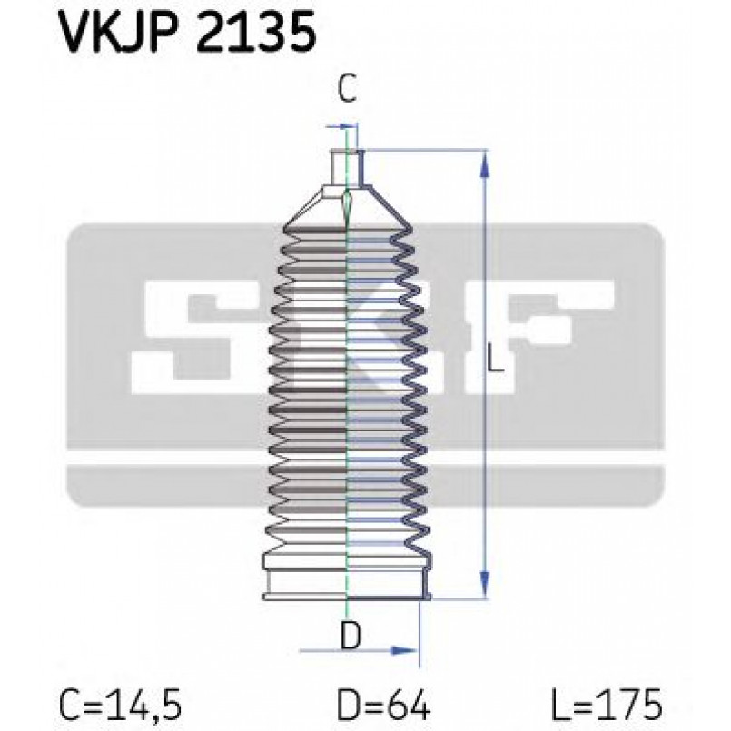 VKJP 2135 SKF - Пильовик привідного валу
